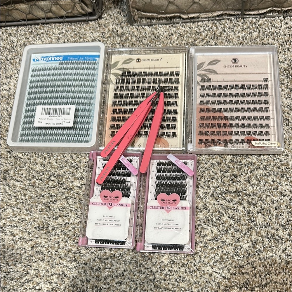 Cluster Lashes and Tweezers Set